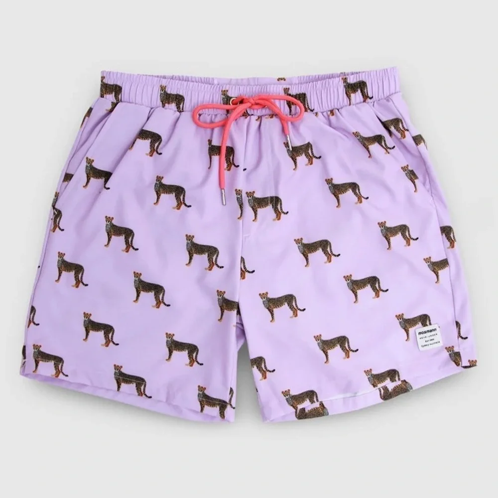 Mosmann Australia Once A Cheetah Swim Shorts Mens M NWOT Quick Dry Trunks